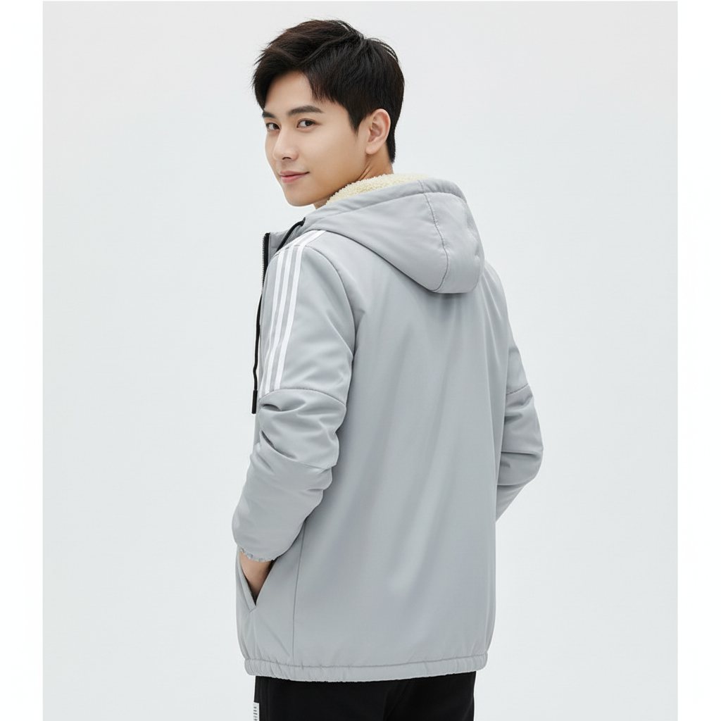 Aiden | Men's Bomber Jacket With Hood And Zip Closure | Casual