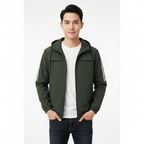 Aiden | Men's Bomber Jacket With Hood And Zip Closure | Casual