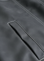 Aiden | Men's Leather Jacket With Zip Closure And Side Pockets | Casual