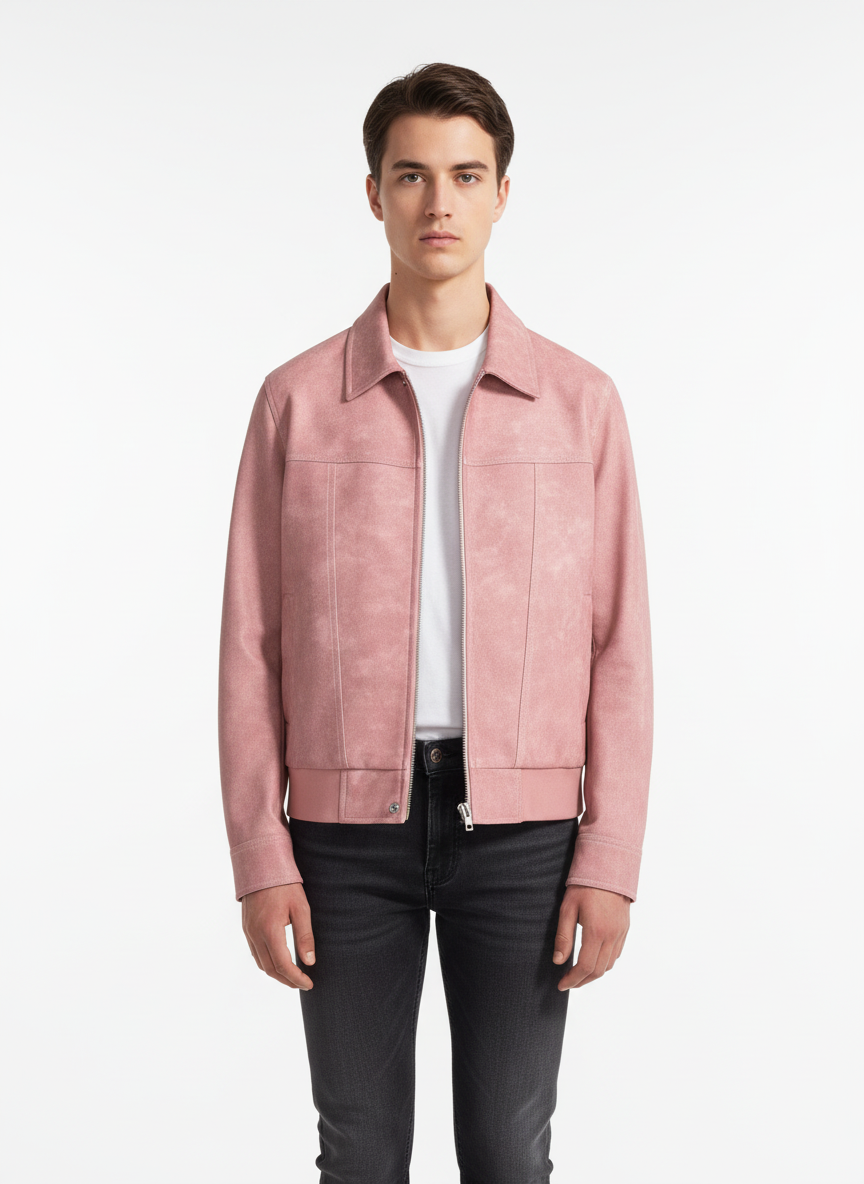 Aiden | Men's Leather Jacket With Zip Closure And Side Pockets | Casual