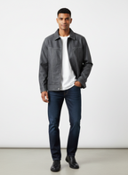 Aiden | Men's Leather Jacket With Zip Closure And Side Pockets | Casual