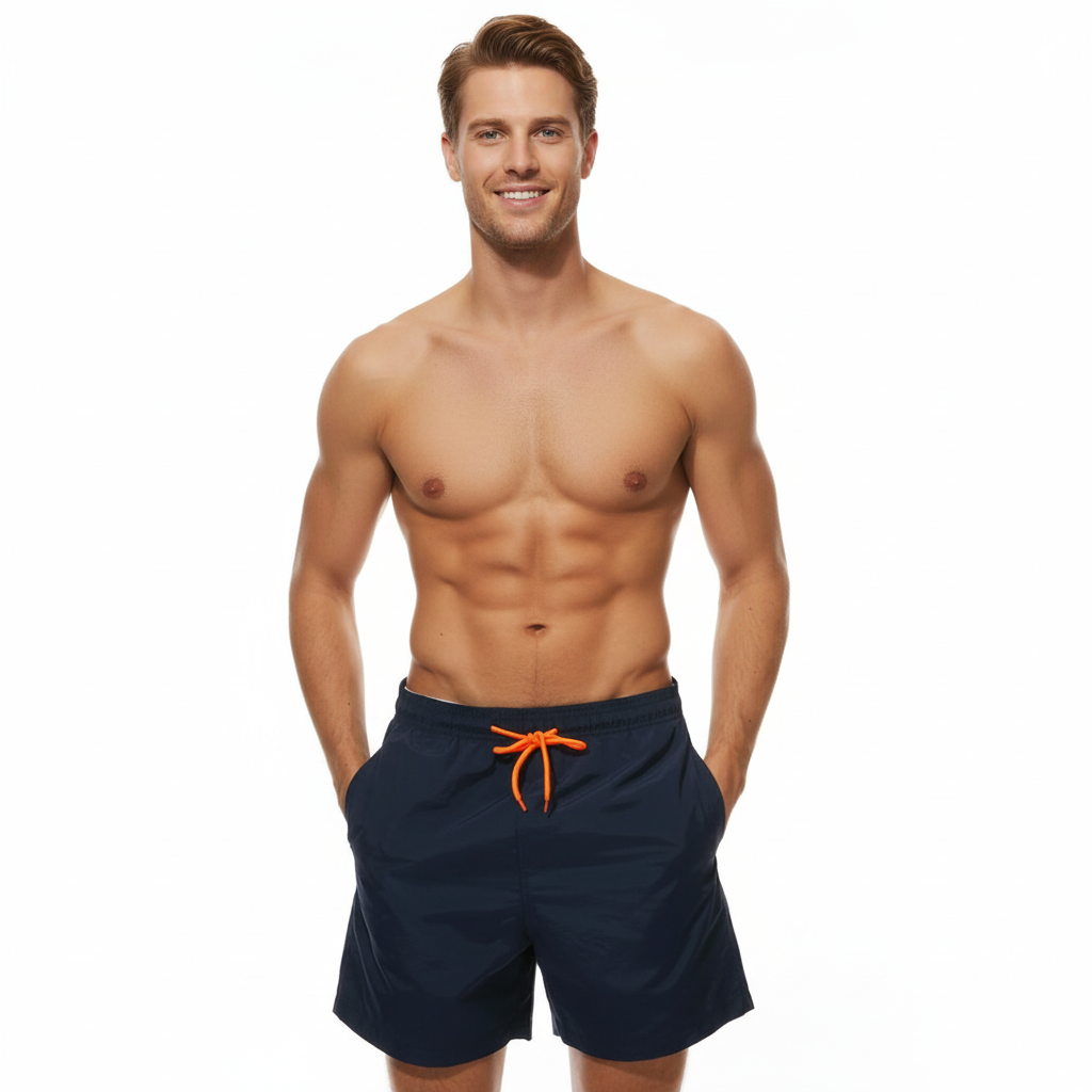 Aiden | Men's Swim Short With Drawstring Waist And Side Pockets | Sporty