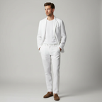 Aiden | Men's Two Piece Suit With Notch Lapel And Drawstring Pants | Smart Casual