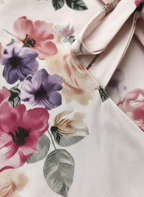 Amara | Women's Floral Maxi Dress With Cape Sleeve Design And Waist Tie