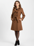 Amara | Women's Trench Coat With Double Breasted Front And Belted Waist