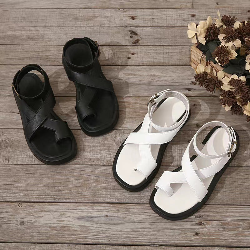 Arlene | Women’s Sandals With Cross-Strap And Ankle Buckle | Gladiator