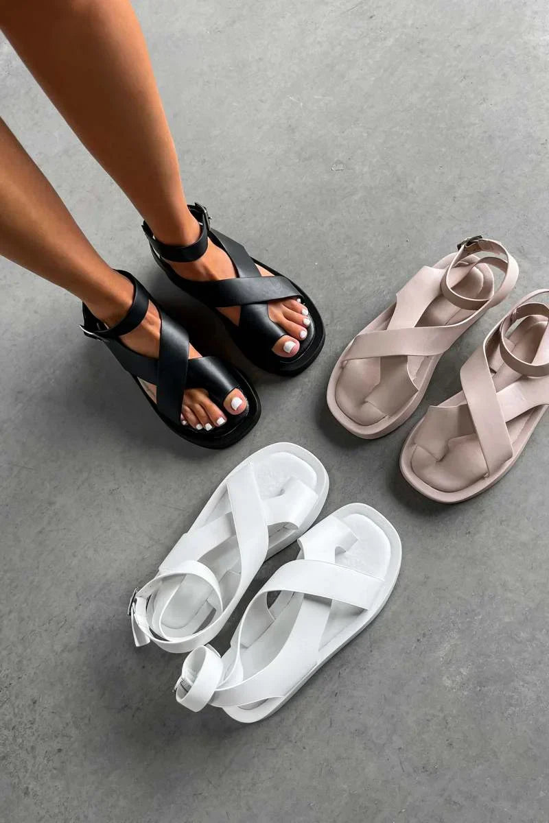 Arlene | Women’s Sandals With Cross-Strap And Ankle Buckle | Gladiator