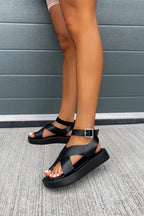 Arlene | Women’s Sandals With Cross-Strap And Ankle Buckle | Gladiator