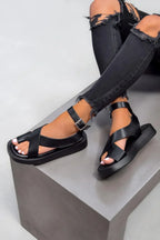 Arlene | Women’s Sandals With Cross-Strap And Ankle Buckle | Gladiator