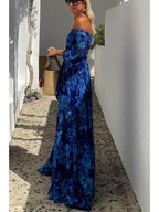 Aurelia | Women's Floral Dress With Off-Shoulder Neckline And Flowing Maxi Skirt
