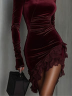 Aurette | Women's Prom Dress With High Neck And Asymmetric Hem