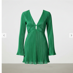 Ava | Women's Bodycon Mini Dress With Pleated Texture And Long Flared Sleeves | Chic