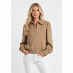 Ava | Women's Bomber Jacket With High Neck And Chest Pockets | Utility