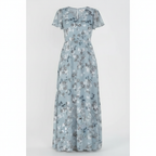 Ava | Women's Graduation Maxi Dress With V-Neckline And Flutter Sleeves | Elegant