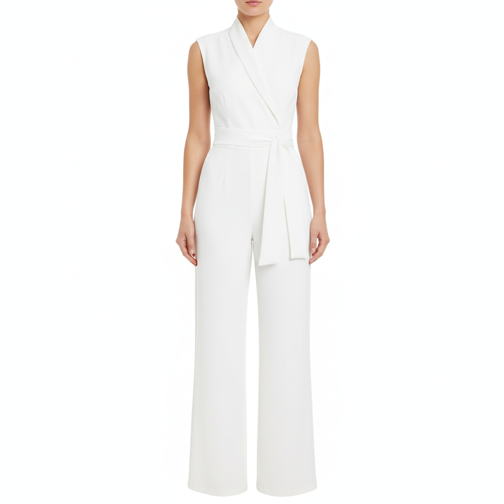 Ava | Women's Jumpsuit With High Neck And Sleeveless Design | Elegant