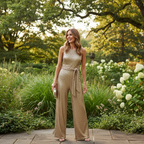 Ava | Women's Jumpsuit With Sleeveless Design And Wide Leg Fit | Elegant