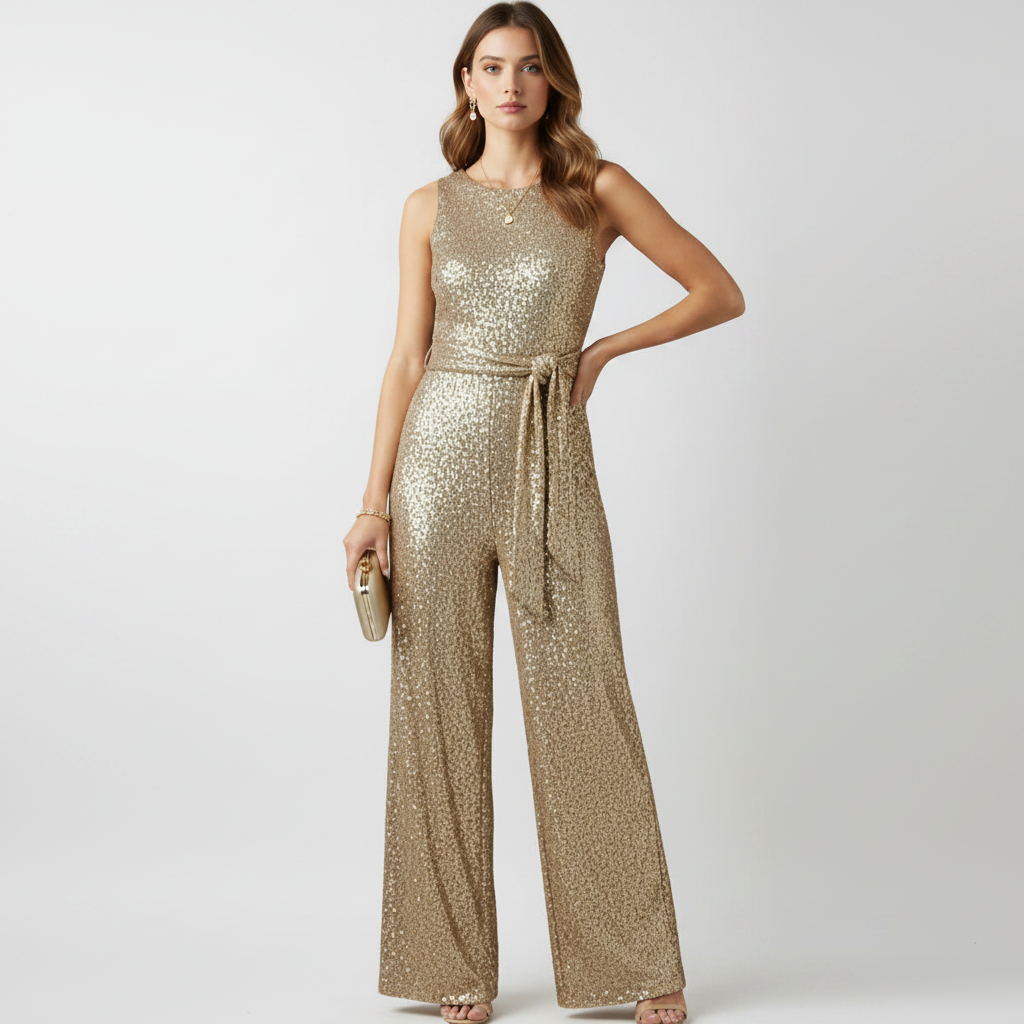 Ava | Women's Jumpsuit With Sleeveless Design And Wide Leg Fit | Elegant