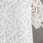 Ava | Women's Mini Lace Dress With Short Sleeves And Openwork Design | Summer