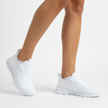 Ava | Women's Lace-Up Sneakers With Woven Texture And Cushioned Sole | Sporty