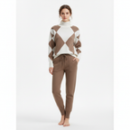 Ava | Women's Loungewear Set With High Neck And Diamond Pattern | Cozy