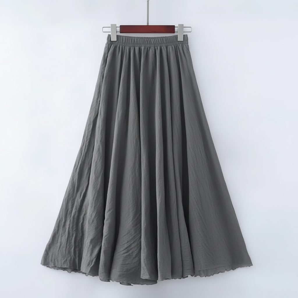 Ava | Women's Maxi Skirt With Pleated Design And Flowy Silhouette | Minimalist