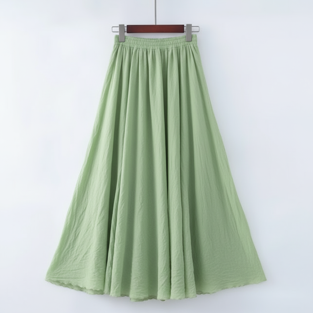 Ava | Women's Maxi Skirt With Pleated Design And Flowy Silhouette | Minimalist