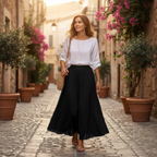 Ava | Women's Maxi Skirt With Pleated Design And Flowy Silhouette | Minimalist