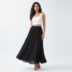 Ava | Women's Maxi Skirt With Pleated Design And Flowy Silhouette | Minimalist
