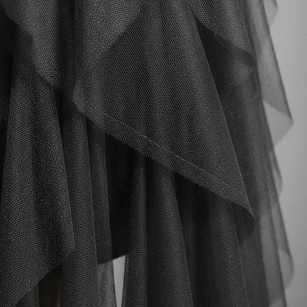 Ava | Women's Midi Skirt With Layered Tulle And Asymmetric Panels | Chic