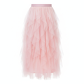 Ava | Women's Midi Skirt With Layered Tulle And Asymmetric Panels | Chic