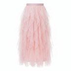 Ava | Women's Midi Skirt With Layered Tulle And Asymmetric Panels | Chic