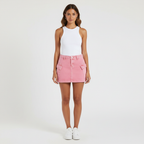 Ava | Women's Mini Skirt With Cargo Pockets And Button Closure | Casual