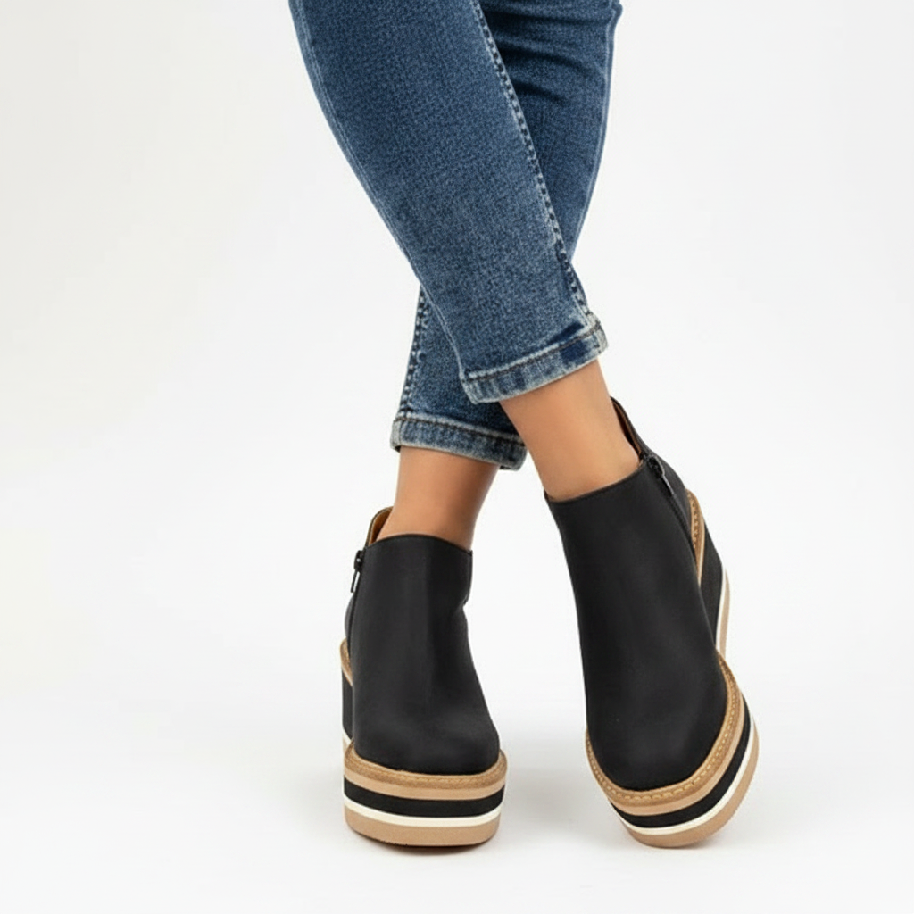 Ava | Women's Orthopedic Boots With Slip On Design And Platform Sole | Casual