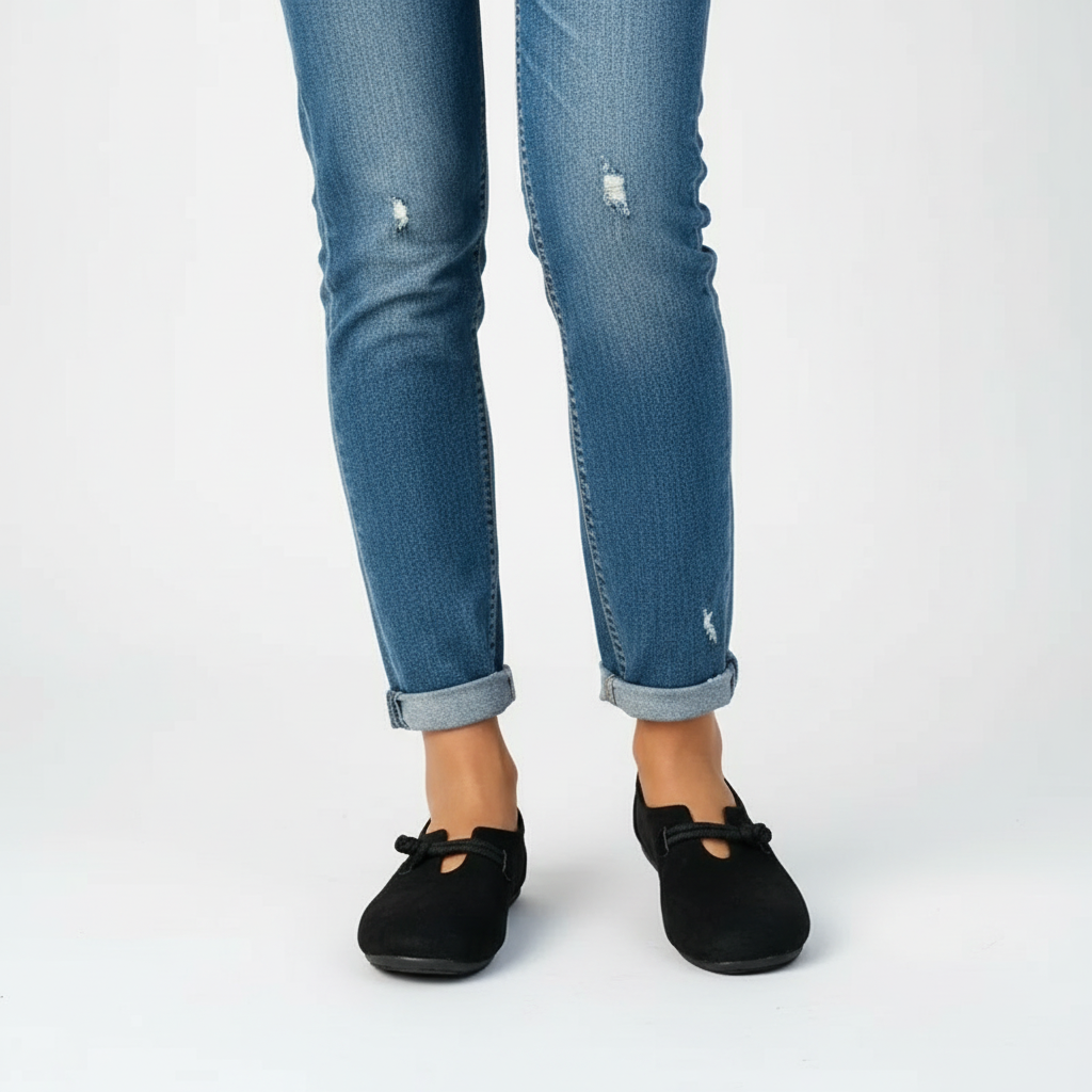 Ava | Women's Orthopedic Loafers With Cutout Detail And Knotted Strap | Casual