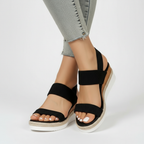 Ava | Women's Orthopedic Sandals With Elastic Straps And Platform Sole | Casual