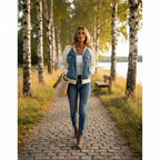 Ava | Women's Sherpa Jacket With Zip Closure And Chest Pockets | Casual