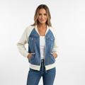 Ava | Women's Sherpa Jacket With Zip Closure And Chest Pockets | Casual