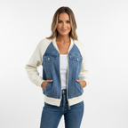 Ava | Women's Sherpa Jacket With Zip Closure And Chest Pockets | Casual