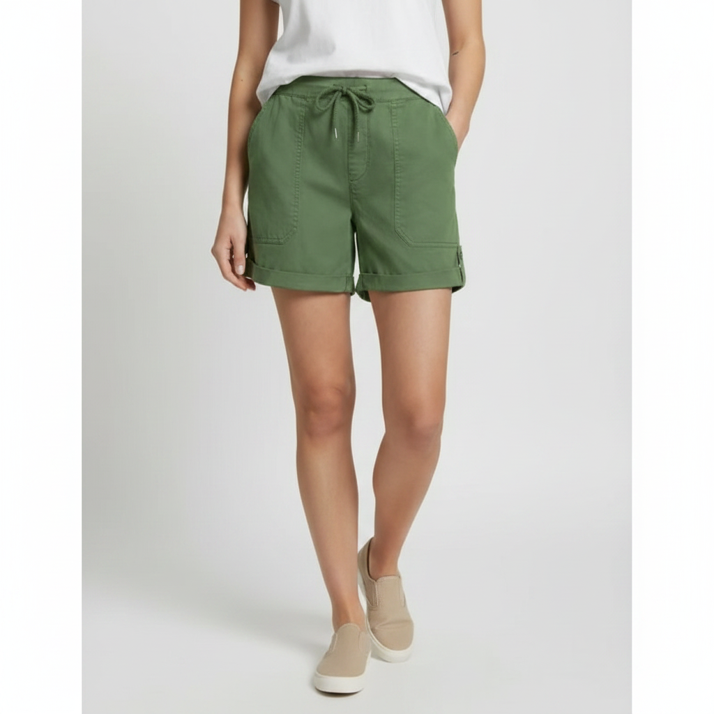 Ava | Women's Shorts With Drawstring Waist And Front Pockets | Casual