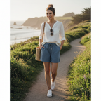 Ava | Women's Shorts With Drawstring Waist And Front Pockets | Casual