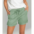 Ava | Women's Shorts With Drawstring Waist And Front Pockets | Casual