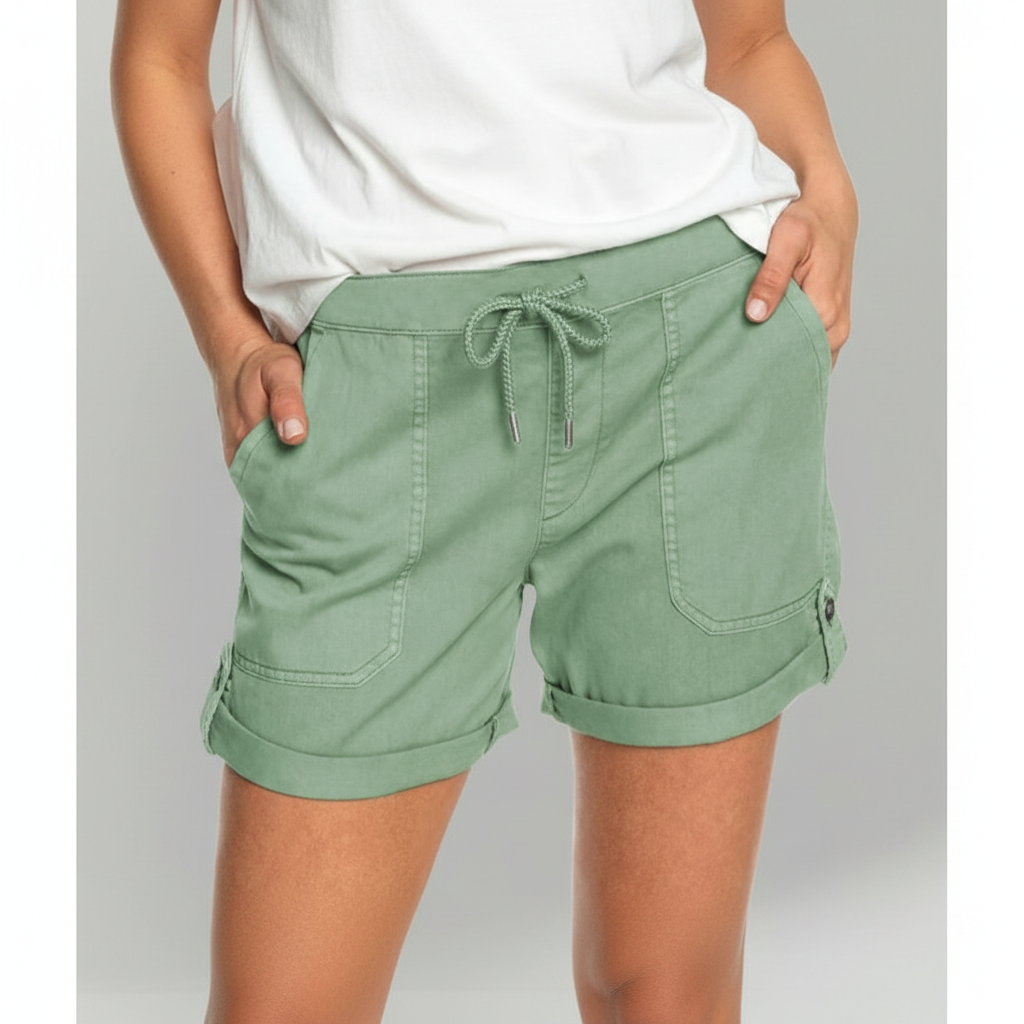 Ava | Women's Shorts With Drawstring Waist And Front Pockets | Casual