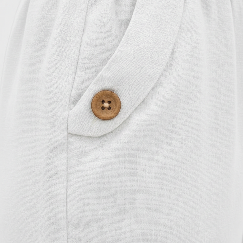 Ava | Women's Shorts With Elastic Waist And Button Detail | Casual