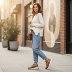 Ava | Women's Sneakers With Lace-Up Design And Leopard Print Detail | Casual