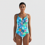 Ava | Women's Swim Suit With Sweetheart Neckline And Ruched Detail | Summer