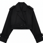 Ava | Women's Trench Coat With Double-Breasted Front And Short Design | Chic