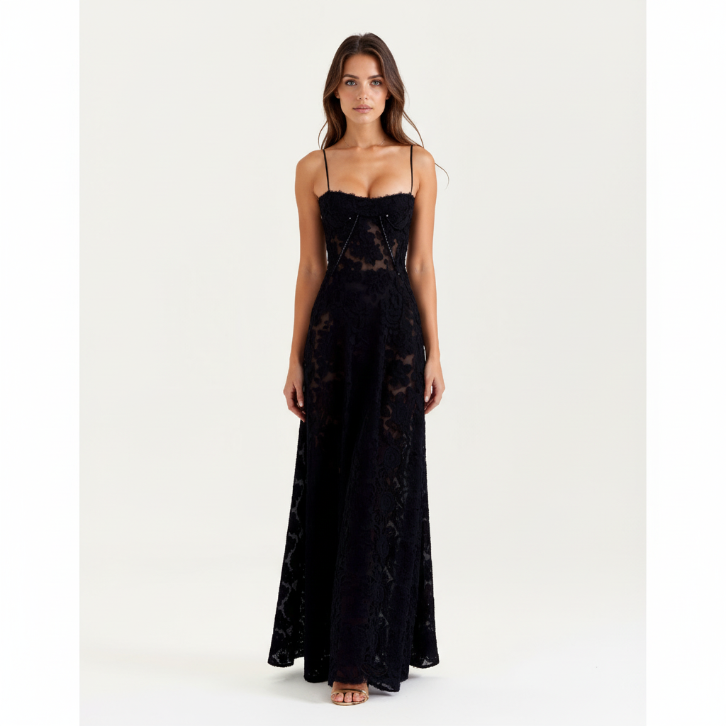 Ava | Women's Wedding Guest Dress With Spaghetti Straps And Draped Bodice | Elegant
