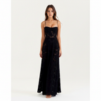 Ava | Women's Wedding Guest Dress With Spaghetti Straps And Draped Bodice | Elegant