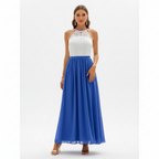 Ava | Women's Wedding Guest Maxi Dress With Draped Design And Pleated Detail | Elegant