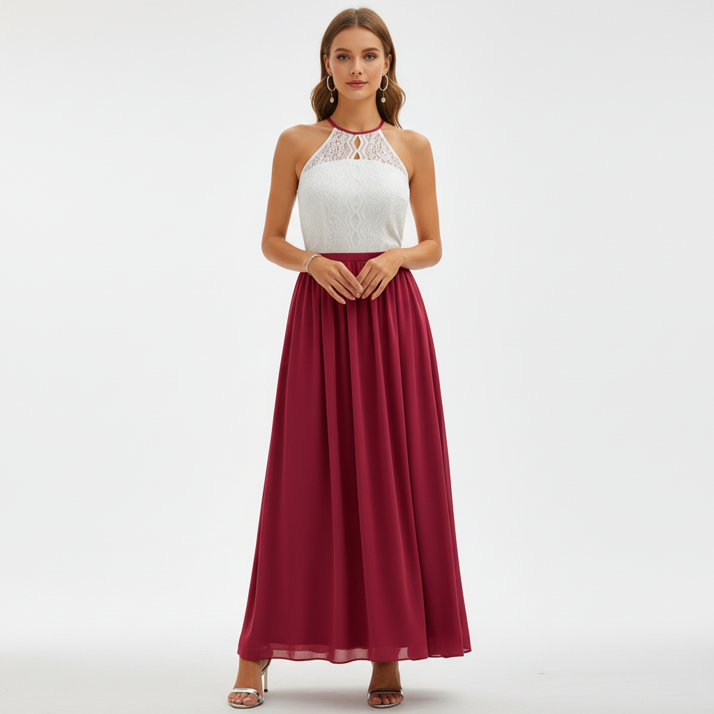 Ava | Women's Wedding Guest Maxi Dress With Draped Design And Pleated Detail | Elegant